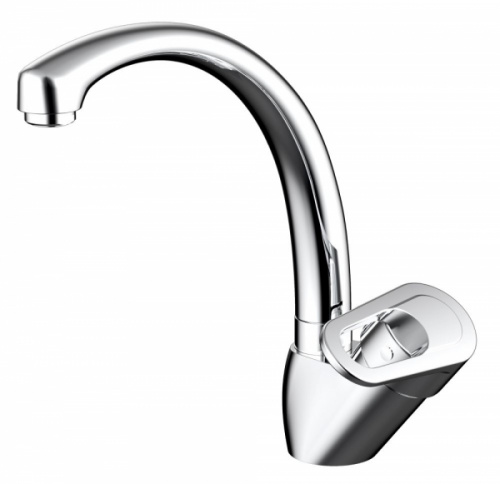 Смеситель для кухни Bravat Loop F7124182CP-RUS, высокий излив, хром