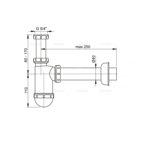Сифон для раковины AlcaPlast A43