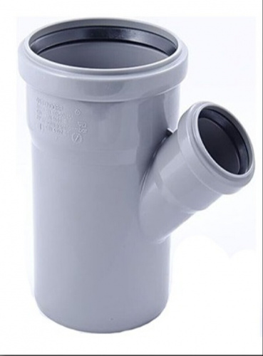 Тройник внутренний двухраструбный Polytron Comfort 110x50/45, серый