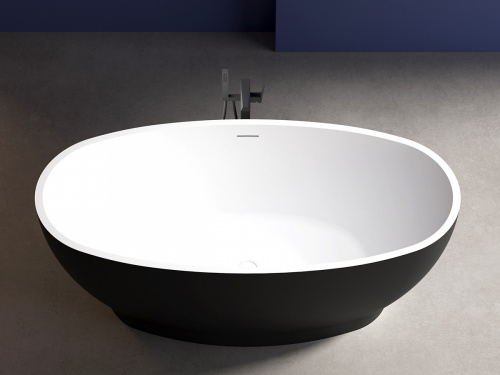Акриловая ванна ABBER AB9207B 165х80х60 черный