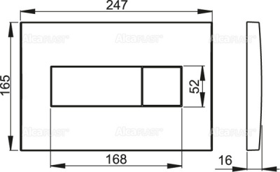 Кнопка смыва AlcaPlast M371 хром - глянцевая