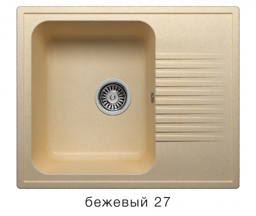Кухонная мойка Polygran F-07 бежевый, 61х50х20