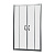 W53S-1402190MT BLISS L Twin Душ.дверь 140x190, с двумя дверями, профиль матовый хром, стекло прозрач