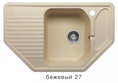 Кухонная мойка Polygran F-10 бежевый, 80х50х17,5