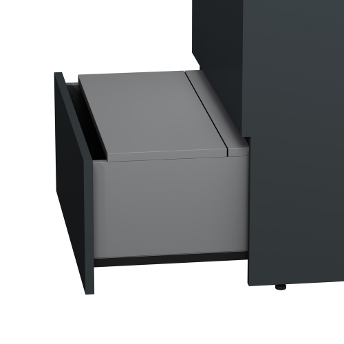 M91FSX0602GM GEM S, База под раковину, напольная, 60 см, 3 ящика, графит матовый