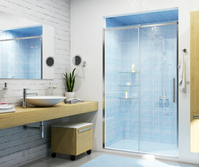 Душевая дверь WasserKRAFT Dinkel 58R05, 120х200, раздвижная на роликах, универсальная