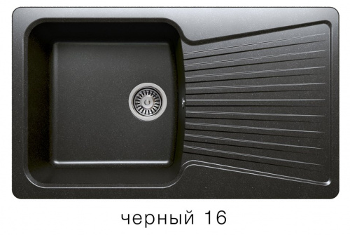 Кухонная мойка Polygran F-12 черный, 76х50х20