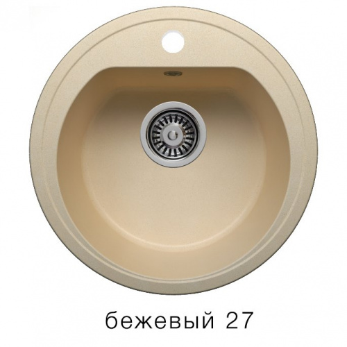 Кухонная мойка Polygran F-05 бежевый, 45х45х20