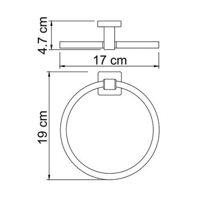 Держатель полотенец, кольцо WasserKRAFT Lippe K-6560, хром