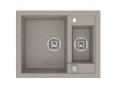 Кухонная мойка Tolero R-109 серый маталлик, 62,5x50x20