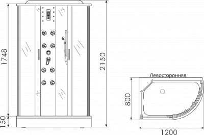 Кабина душевая Erlit Comfort ER4512PL-C4