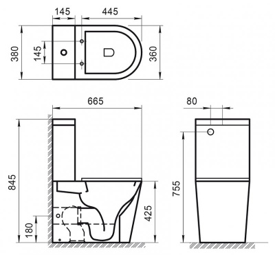 Унитаз-компакт BELBAGNO SFERA-R