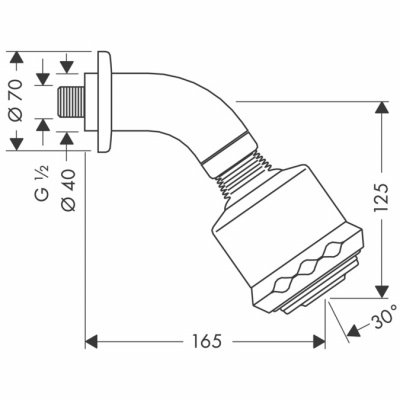 Верхний душ Hansgrohe Clubmaser 3jet 27475000, хром