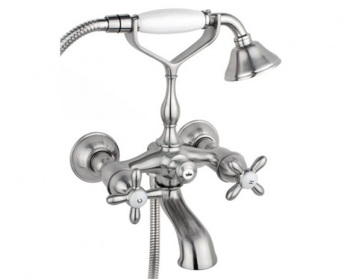 Смеситель для ванны и душа Timo Ritz 0144Y Silver, матовый хром