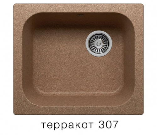 Кухонная мойка Polygran F-17 терракот, 43х50х20