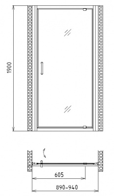Душевая дверь Gemy Sunny Bay S28170