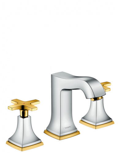 Смеситель для раковины Hansgrohe Metropol 31306090, хром/золото