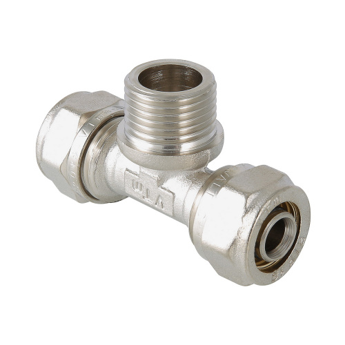 Тройник обжимной Valtec 20х3/4" НР