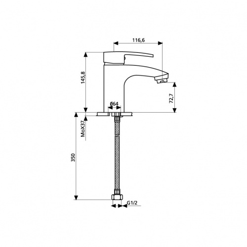 Смеситель для раковины Osgard Forsten 45014, хром