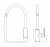Смеситель для кухни Iddis Cloud CLOSB00i05, белый/хром