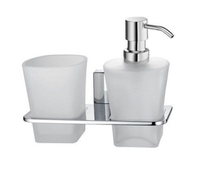 Держатель стакана и дозатора WasserKRAFT Leine K-5089, хром