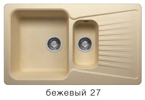 Кухонная мойка Polygran F-18 бежевый, 84х49х20