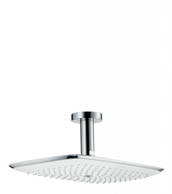Верхний душ Hansgrohe PuraVida 400 1jet с держателем 27390400, белый/хром