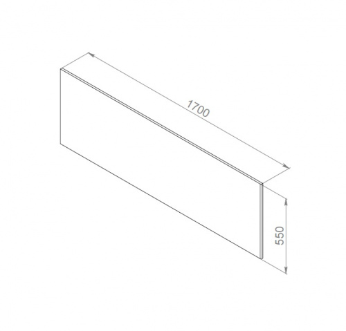 W52A-170-075W-P Inspire 2.0 панель фронтальная для ванны, 170х75 см, шт
