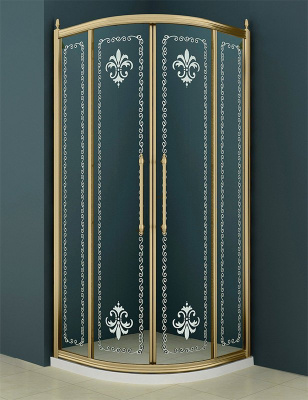 Душевой угол Cezares RETRO-R-2-90-SCORREVOLE-CP-G 90x90x195