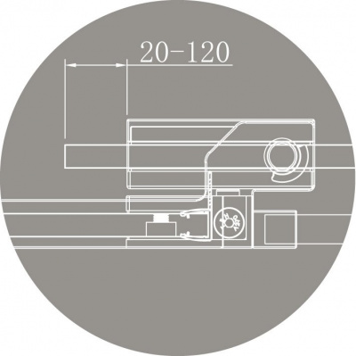 Душевой угол Cezares SLIDER-B-1-90/100-C-Cr 90x195