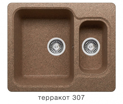 Кухонная мойка Polygran F-09 терракот, 61х50х20