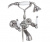 Смеситель для ванны и душа Timo Ritz 0144Y-1 Silver, матовый хром