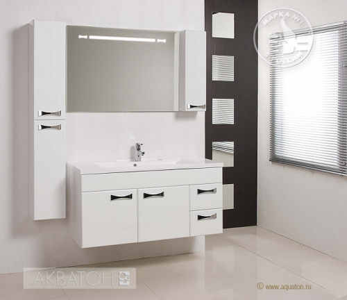 Зеркало-шкаф Акватон Диор 120 белый