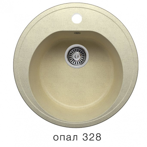 Кухонная мойка Polygran F-08 опал, 51х51х19