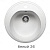 Кухонная мойка Polygran F-08 белый, 51х51х19