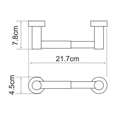 Держатель туалетной бумаги WasserKRAFT Donau K-9422, хром