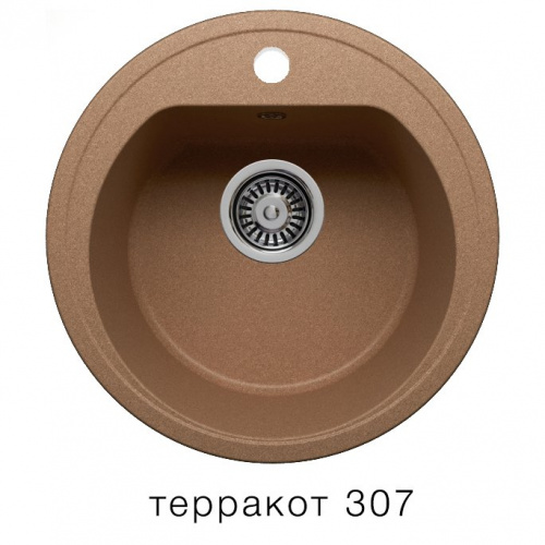 Кухонная мойка Polygran F-05 терракот, 45х45х20