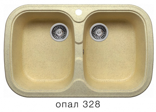 Кухонная мойка Polygran F-150 опал, 80х50х20