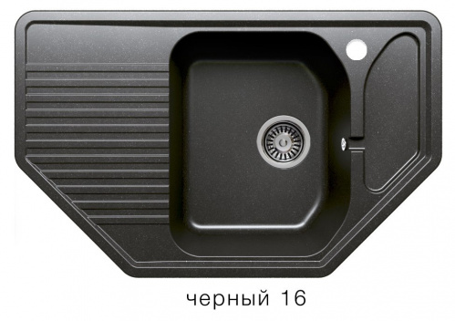 Кухонная мойка Polygran F-10 черный, 80х50х17,5
