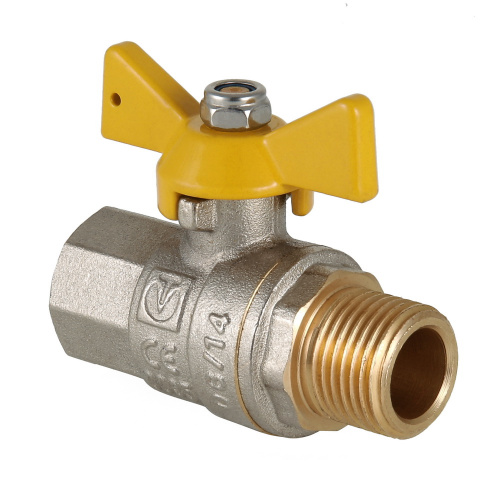 Кран шаровый для газа Valtec Valgas, рукоятка бабочка 3/4" ВН-НР