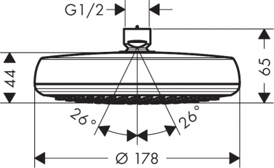 Верхний душ Hansgrohe Crometta 160 1jet 26576400, белый/хром
