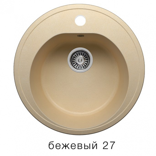 Кухонная мойка Polygran F-08 бежевый, 51х51х19